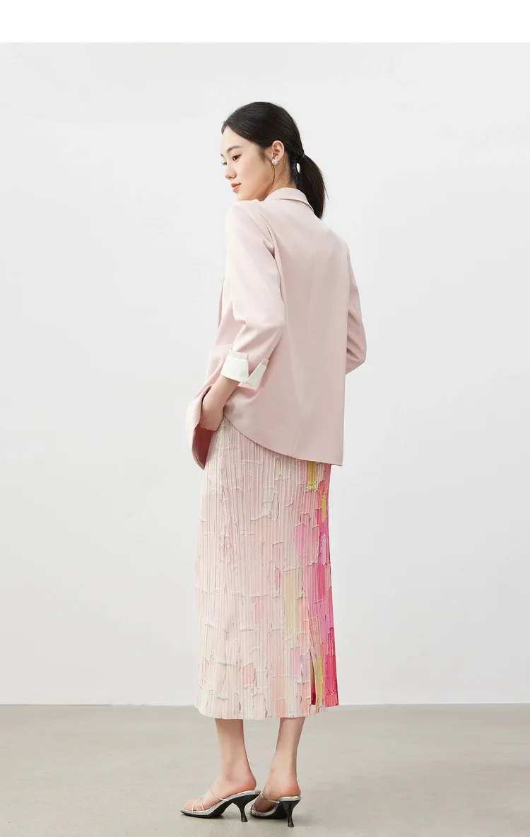 Women's Pleated Flower Skirt Classical Pleated Skirt Fashion Casual Skirt Pleated A-line Skirt  For Women's Clothing