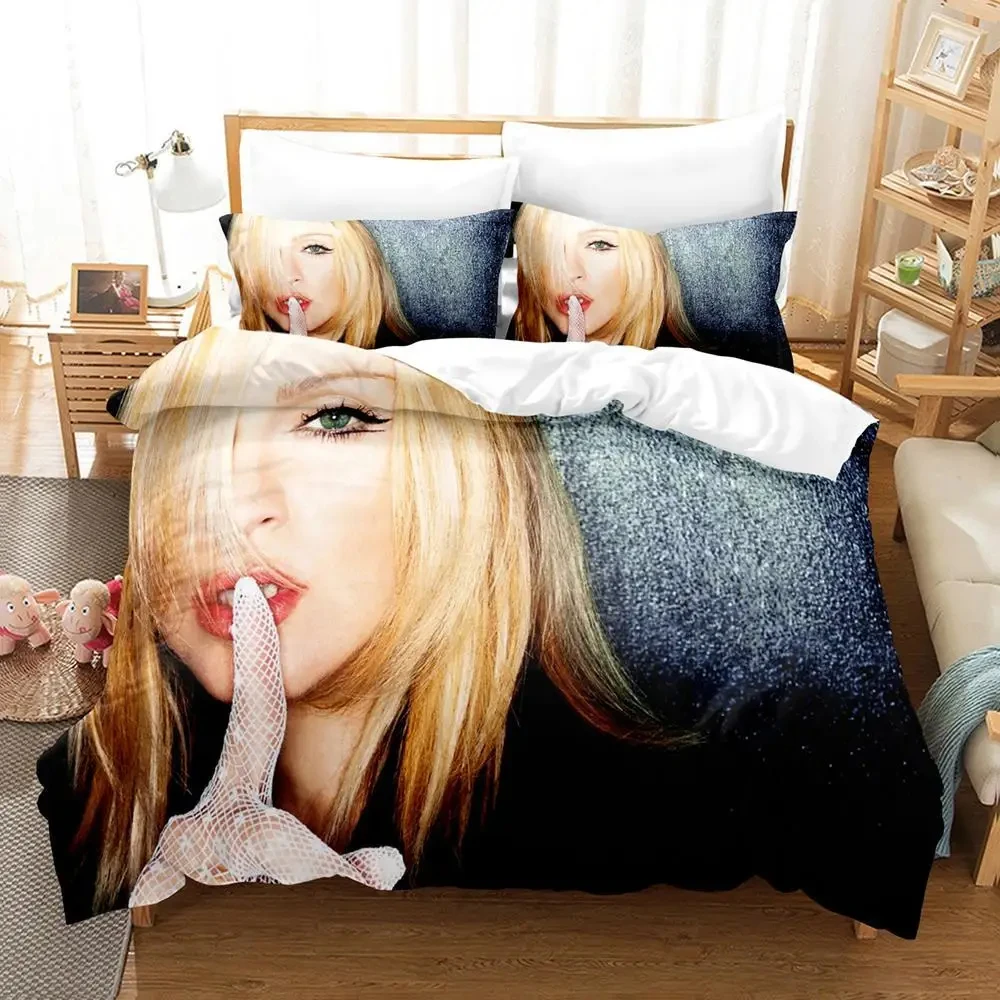 3D Print Sexy Madonna Bedding Set Duvet Cover Bed Set Quilt Cover Pillowcase Comforter king Queen Size Boys Adult Bedding Set 4