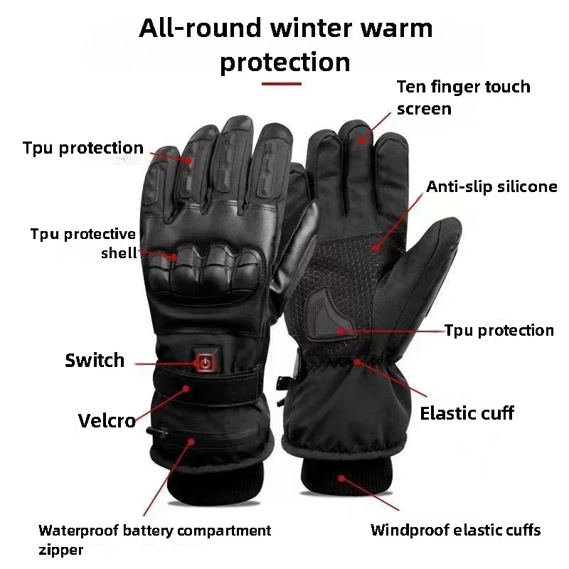 Heated Waterproof Electric Winter Gloves 6