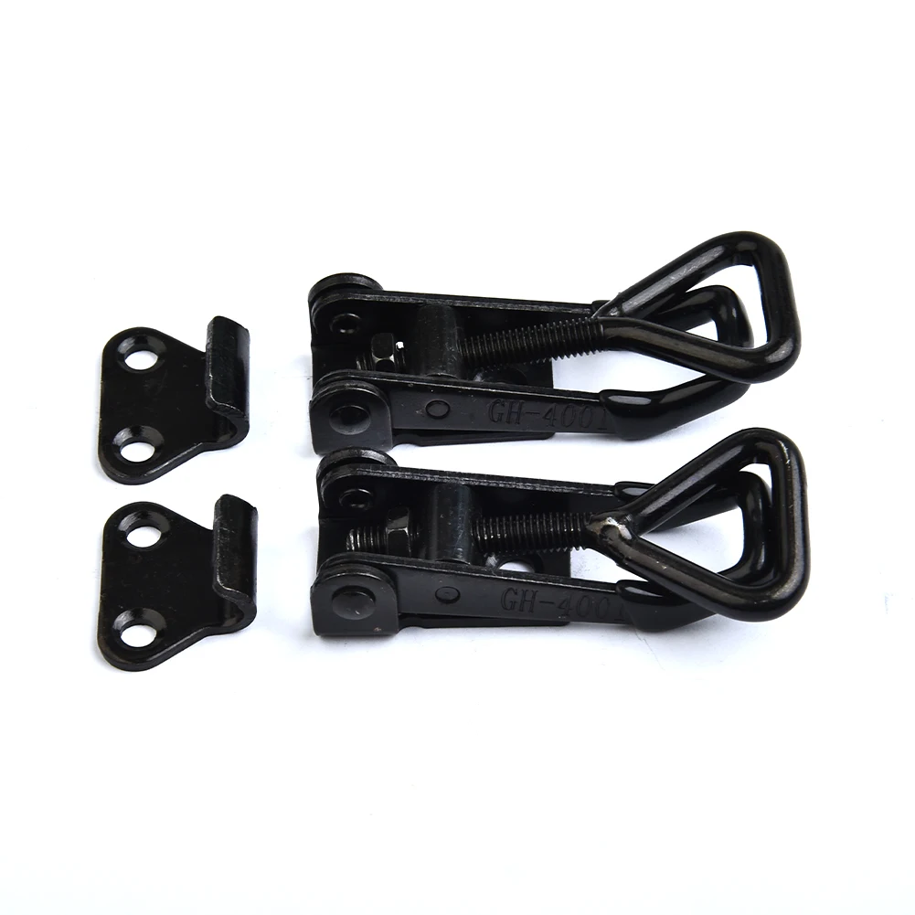 

4pcs GH-4001 Adjustable Toggle Clamp Steel Hasp Catch Clip For Handle-less Boxes Cabinets Lockers Doors Quick Fixture