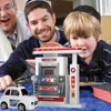 Gas Station Toy for Kids Simulation Gas Pump Toy Model with Spray Car Set Pretend Play Educational Toys Gifts for Boys Girls 2