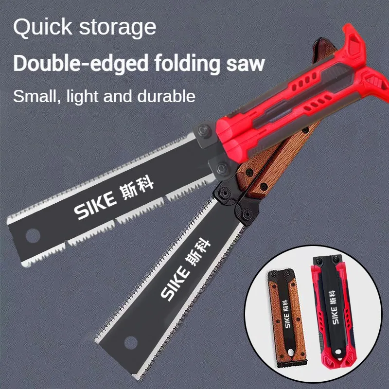 Dual-Blade Folding Hand Saw - Precision Woodworking and Tree Cutting Tool