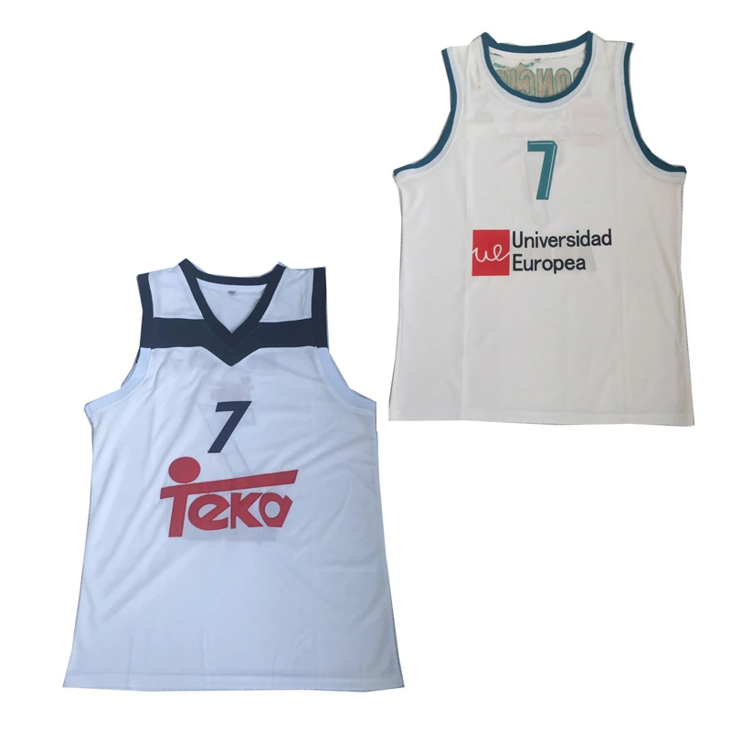 Basketball Jerseys Basketball jerseys TEKA 7 DONCIC Sewing embroidery Outdoor sportswear Hip hop culture WHITE big size