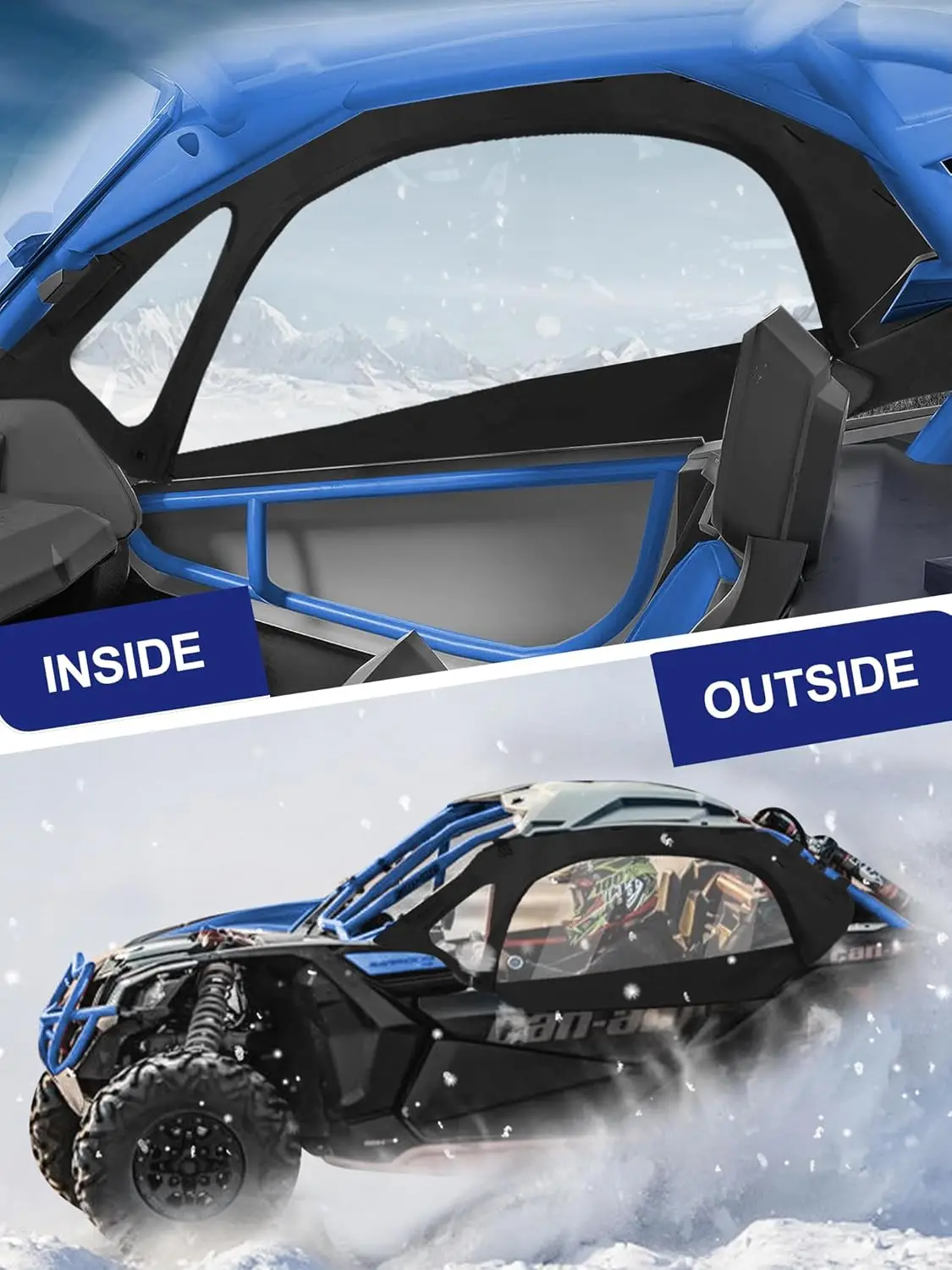 X3 Soft Upper Door Set Kit UTV Soft Cab Doors Top Enclosure Top Door Skin For 20