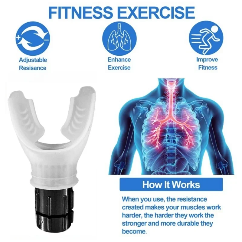 Breathing Trainer Lung Flexer Durable Fitness Exerciser Increases Lung Capacity Breath Adjustable Levels Respiratory breathing exerciser,breathing trainer