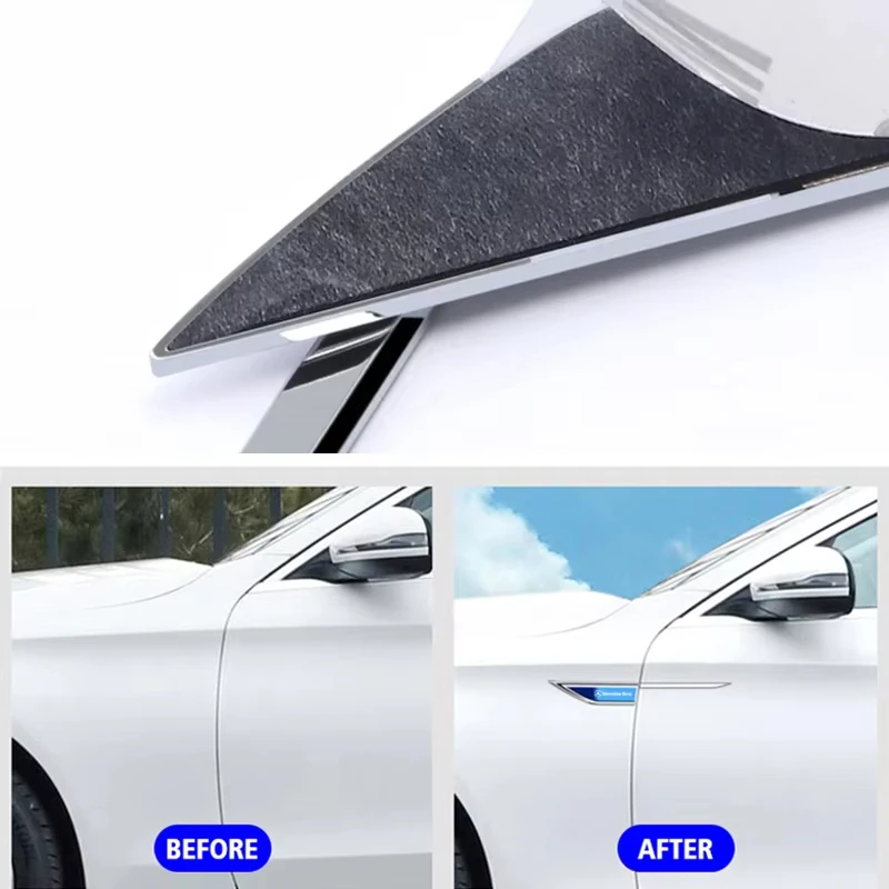 메르세데스 벤츠 MB AMG W204 W205 W203 W211 W212 W213 W201 W210 W124 W169 자동차 펜더 측면 데칼용 금속 자동차 스티커 배지 2개