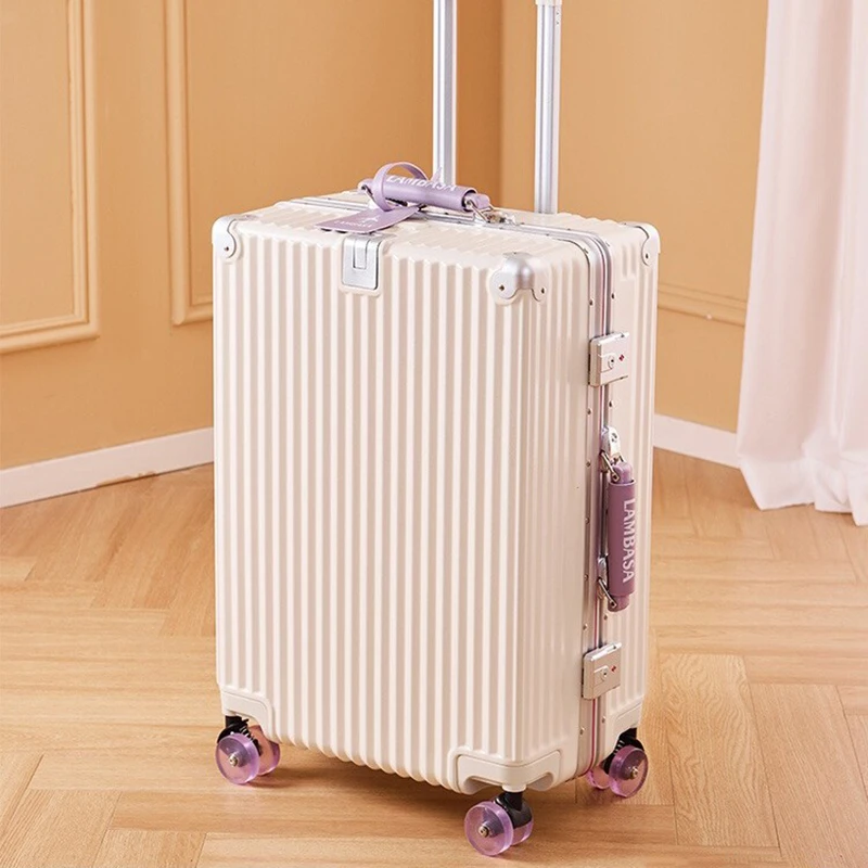 2025 New Thickened Aluminum Frame Luggage Travel Suitcases with Skate Wheels 20-inch Carry-on Suitcase 22/24/26/28 inch