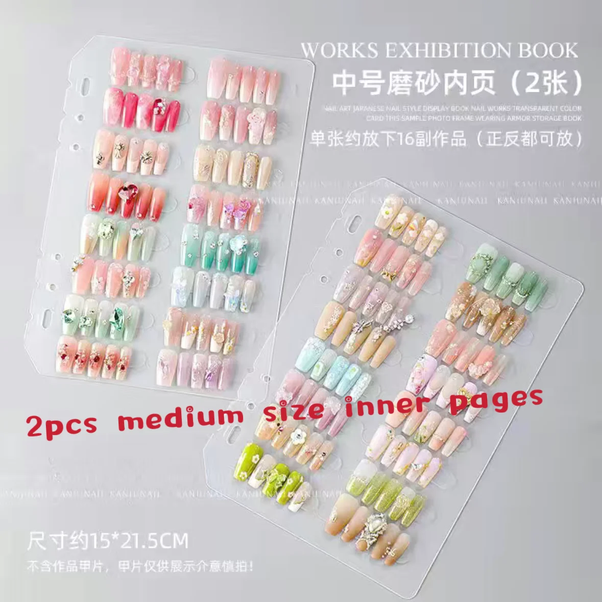 Nagelaufkleber Album – 20 Seiten, 80 Slots, Transparent, Aus PP, Zur Aufbewahrung & Präsentation (ca. 20 X 15 Cm)