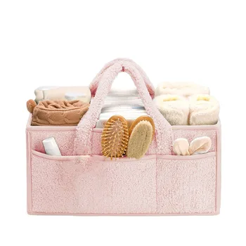 Borsa multifunzionale per pannolini per bambini Divisore rimovibile Cestino portaoggetti per pannolini di grande capacità con manico Organizzatore per pannolini Cura del bambino