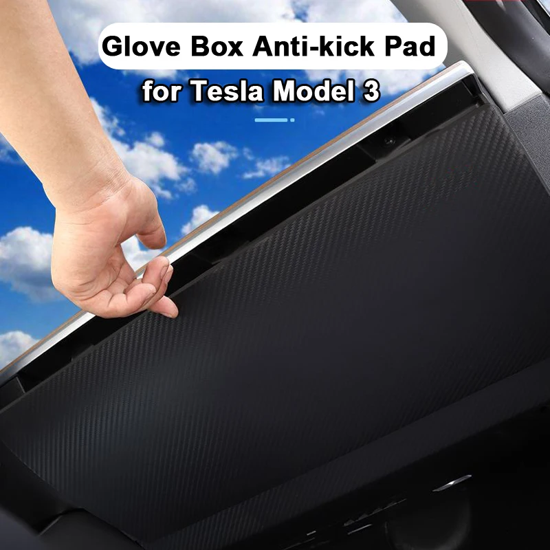 For Tesla Model 3 Glove Box Antikick Pad Protector Full Cover Leather