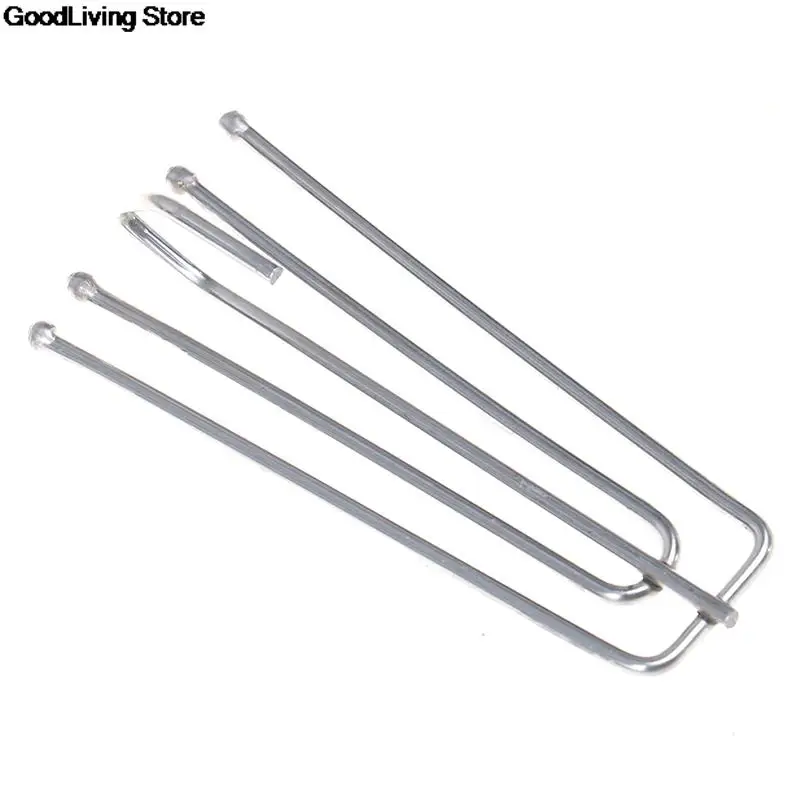 50Pcs Four Fork Metal Anti-rust Curtain Tape Hook Curtain Cloth Ring Clamp Top Rod Stainless Steel Accessories 7x2.5cm