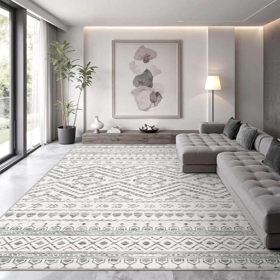 Moroccan Design Large Washable Area Rug 10x14