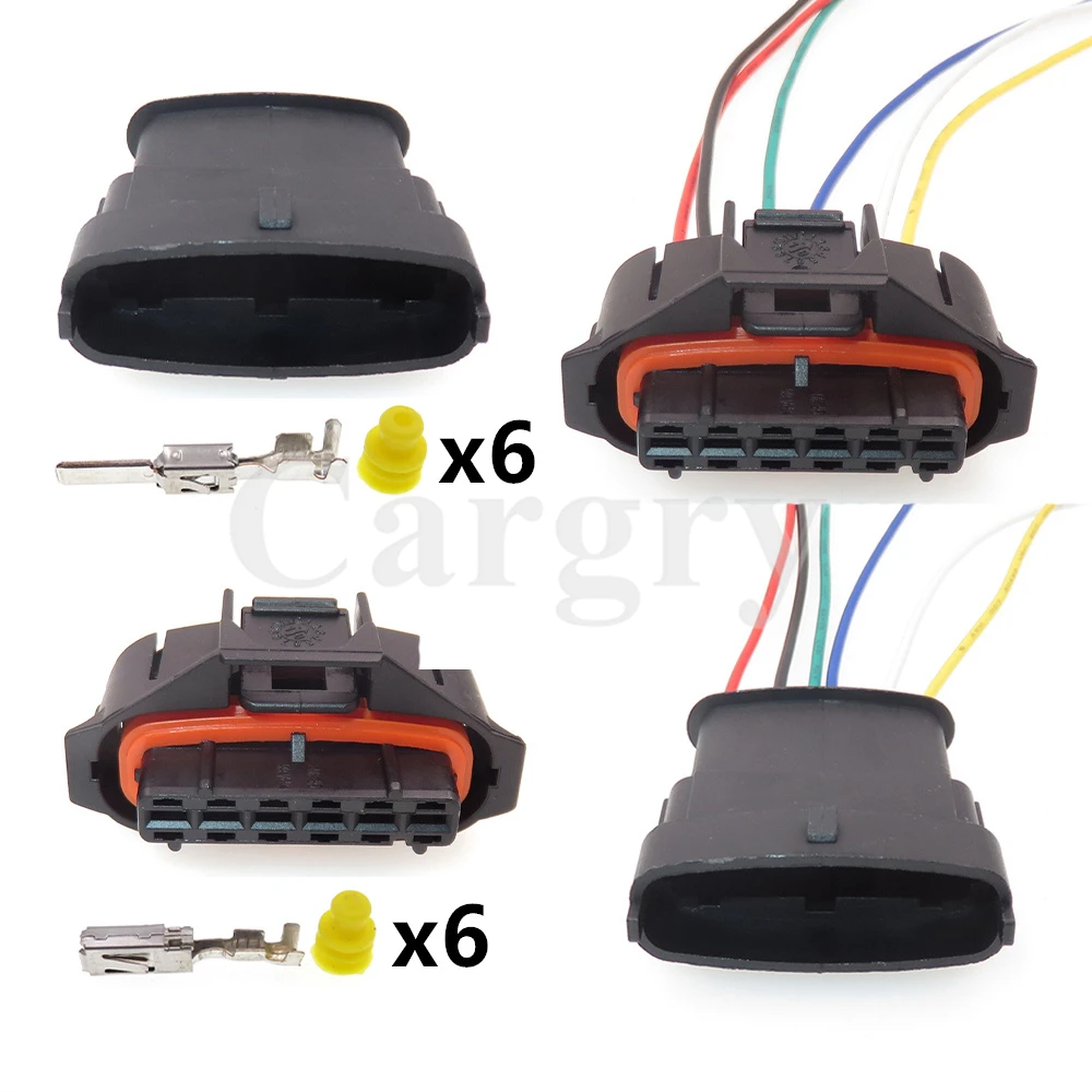 1 Set 6P 1928403740 1928403202 Car Starter Accelerator Pedal Electric Cable Waterproof Socket 1928403204 1928404629