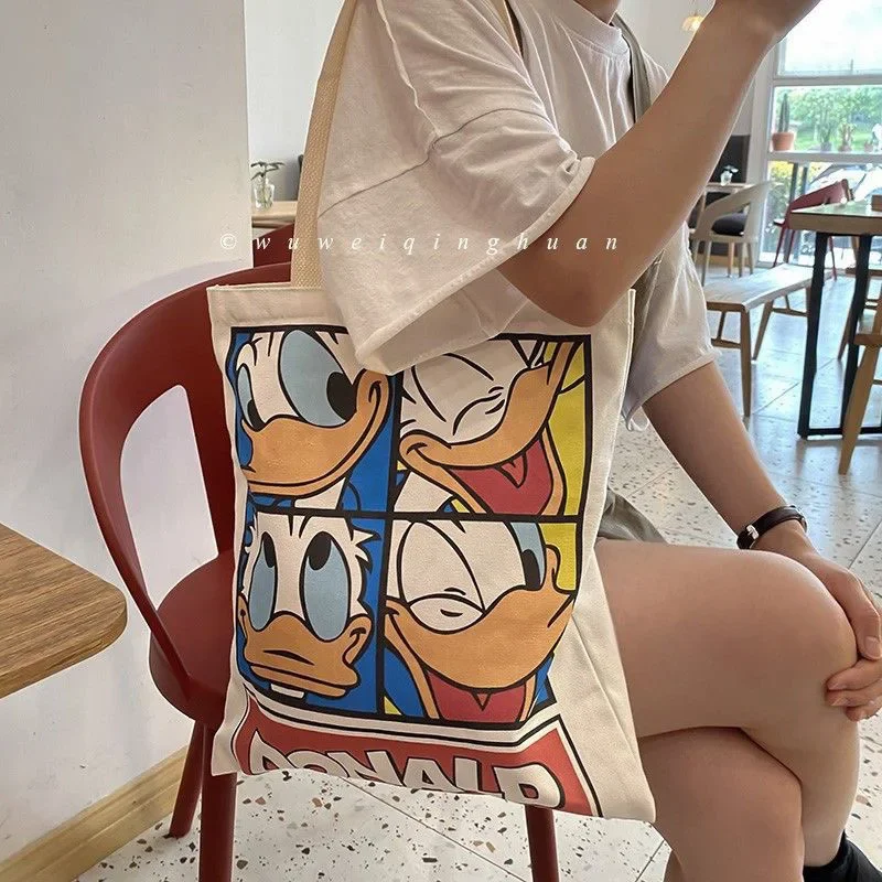 New Disney Donald Duck canvas shopping bag ladies shoulder bag gift toy 4