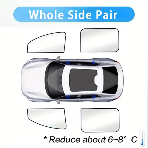 100 Blackout Windshield Sunshades Car Sun Shield Shades Sunshade Covers Summer Magnetic Side Window UV Protection Front Rear - Image 8