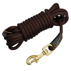 Durable Nylon Dog Training Leash - Long Line - 5M - 16ft (Brown)