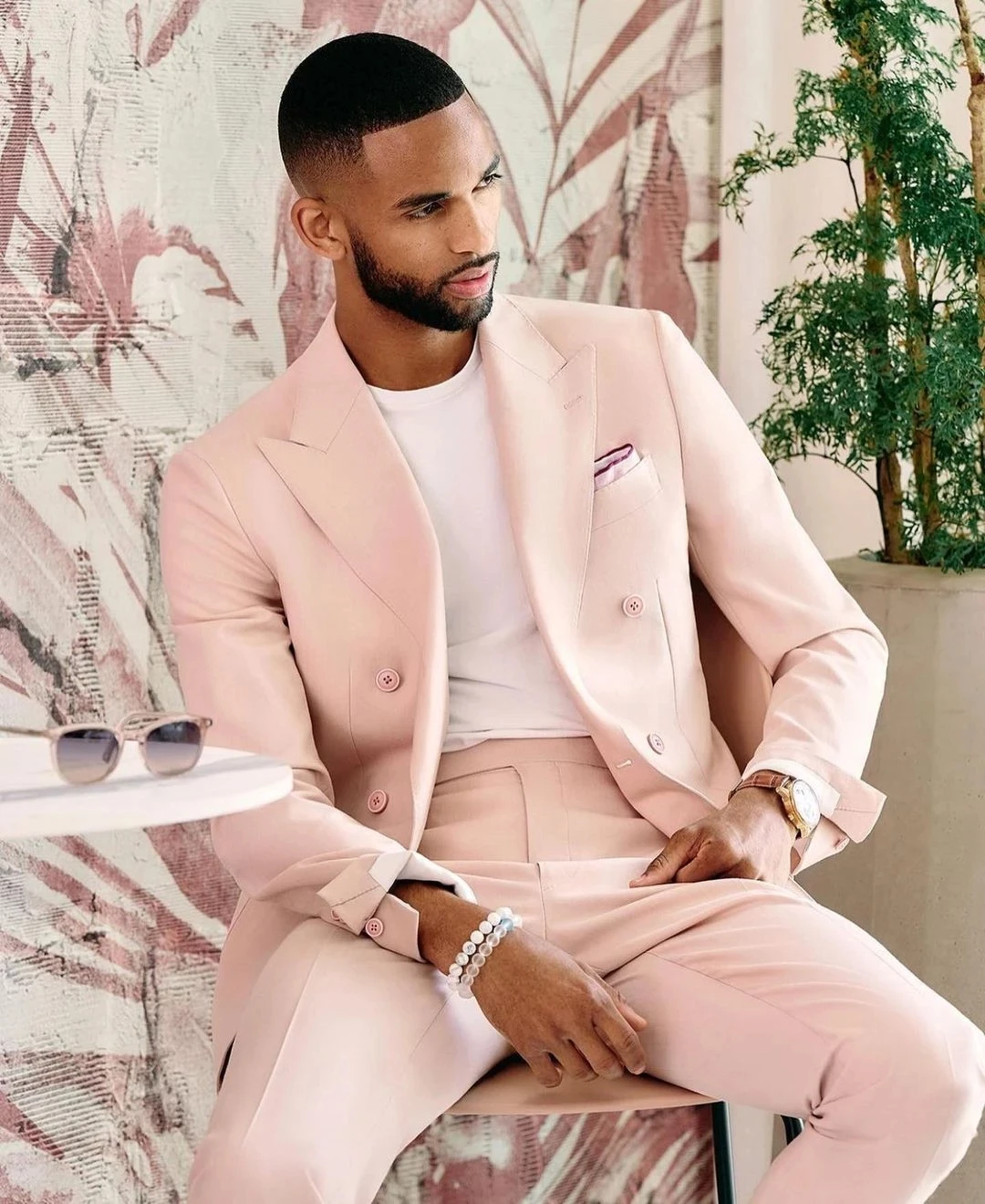 Pink Wedding Suits For Men Slim Fit 2023 Hot Prom Groom Custom