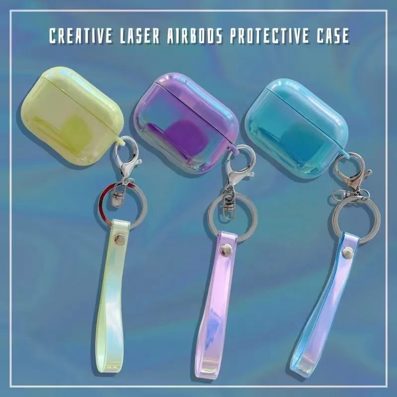 

Laser Plating Headphone Cover for AirPods Protective Cover 1/2/Pro Apple Creative Women's New Soft Shell