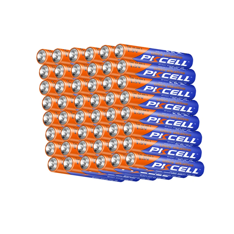 

PKCELL LR6 AA 1.5V Alkaline Battery 48PCS 2A LR6 AM3 E91 MN1500 Primary Dry Batteries with Boxes for Flash Shavers Electric Toys