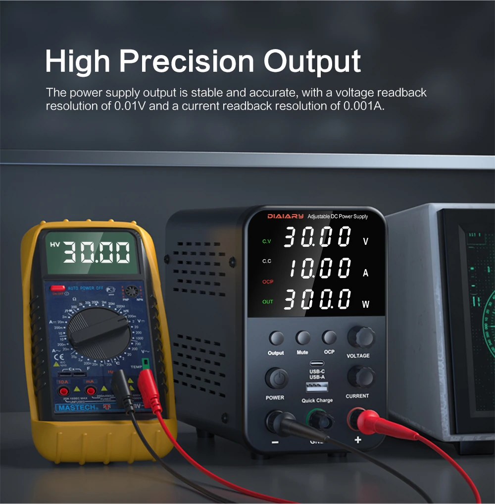 Description Picture 6 of itemDC Power Supply 30V 10A Laboratory Regulator Switching Bench Power Supply Adjustable