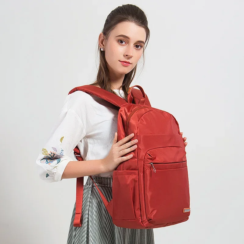 Fouvor Women Waterproof Oxford Simple Versatile Student Bag Canvas 2024 Large Capacity Travel Backpack Lady School Bag 2800-14 5