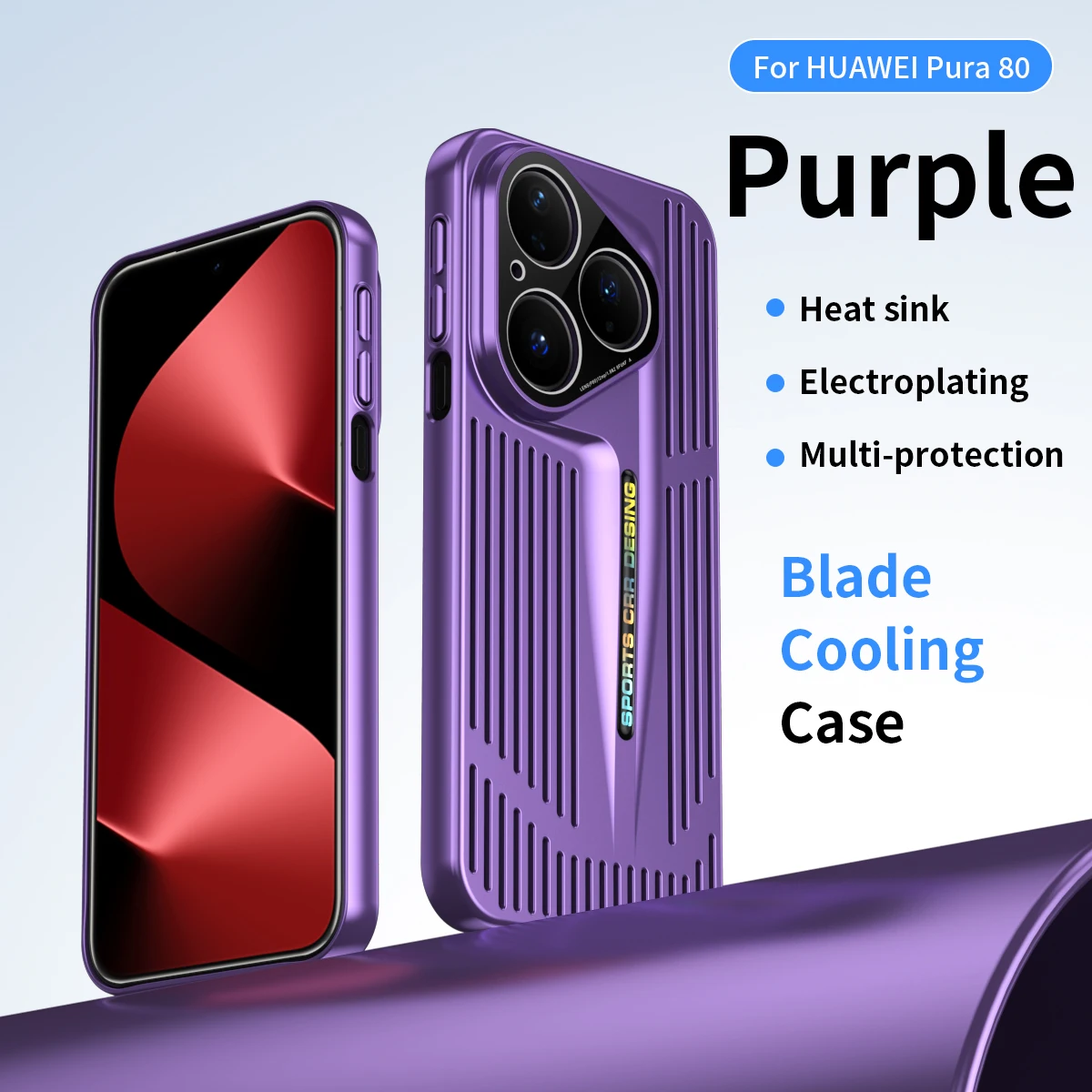 Blade Heat Dissipation Shockproof Cooling Phone Case - Micro Matte Hard Back Cover