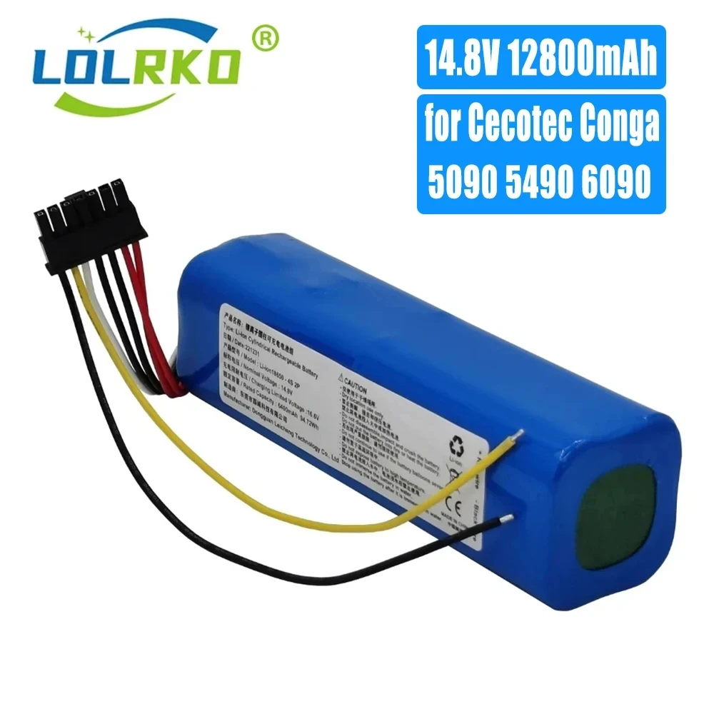 

14.8V 12800mAh 100% New CECOTEC CONGA 5090 6090 5490 Mopping Robot Battery Pack Netease Intelligent Manufacturing NIT Model