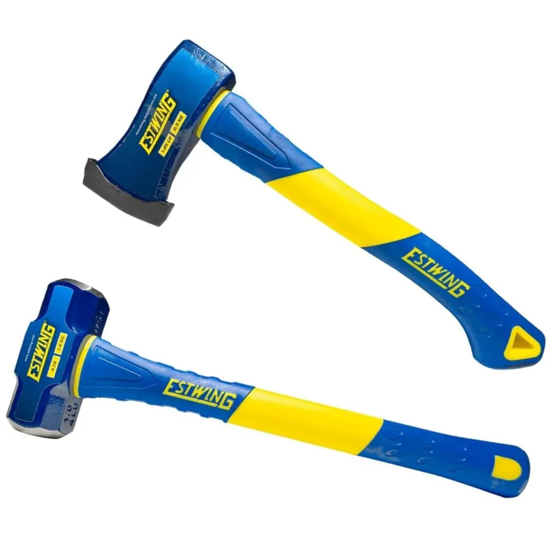 Estwing Power 2pc Set, 4 lb. x 16" Sledge Hammer and 1.25 lb x 14" Axes with Fiberglass Handle