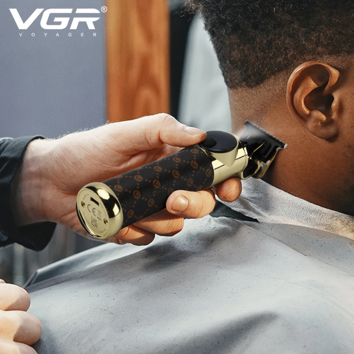 VGR 942 الشعر المتقلب المهنية USB مقص الشعر المقص...