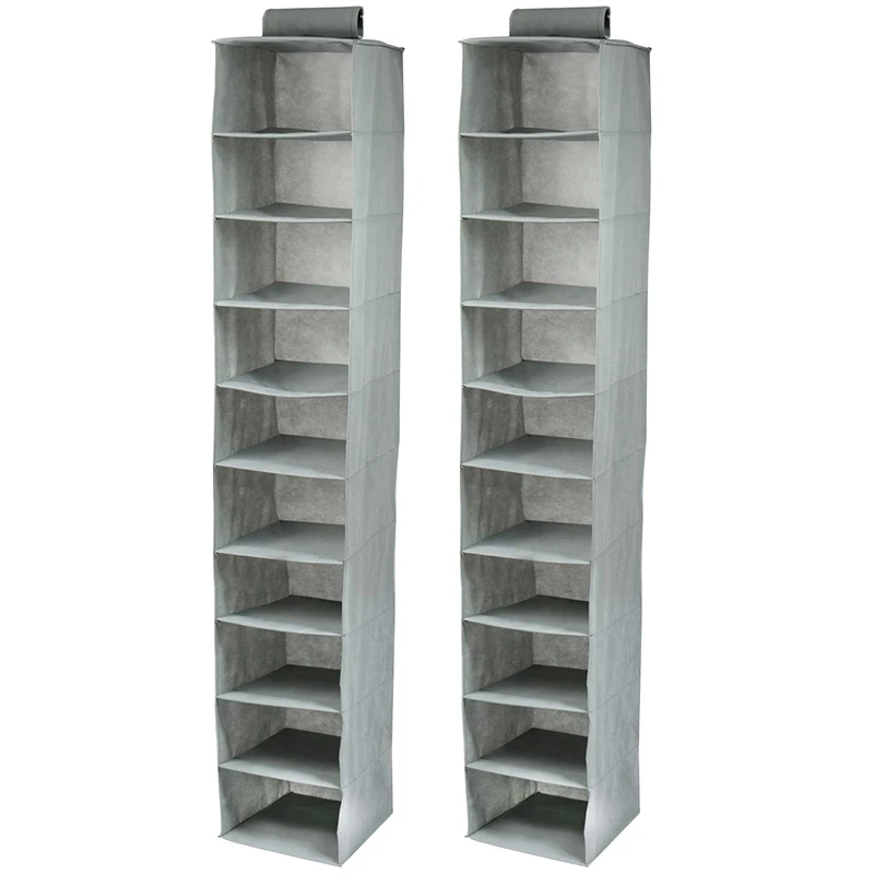 

2X Hat Rack 10 Shelf Hanging Closet Hat Organizer For Hat Storage - Protect Your Caps & Keep Them In Great Condition