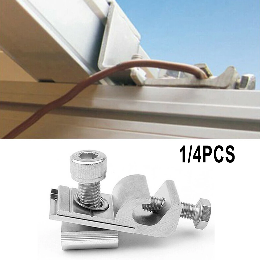 Solar Panel Clamps Brackets Mounting Fixing Ground Lugs Fasteners Photovoltaic Support Solar System Install Accessories solar panel clamps,solar panel brackets