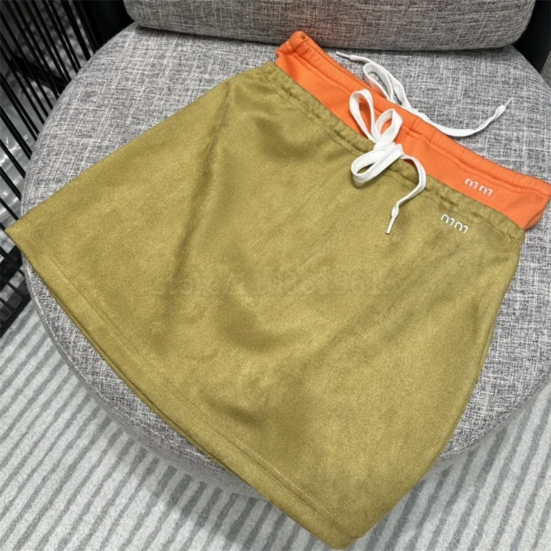 

Женский комплект из мини-юбки и трусов, модельная одежда высокого качества, уличная одежда с эластичным поясом и шнуровкой, весна-лето 730756