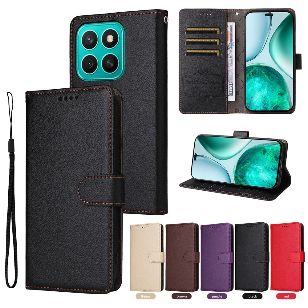 Premium RFID Blocking Magnetic Leather Flip Wallet Case