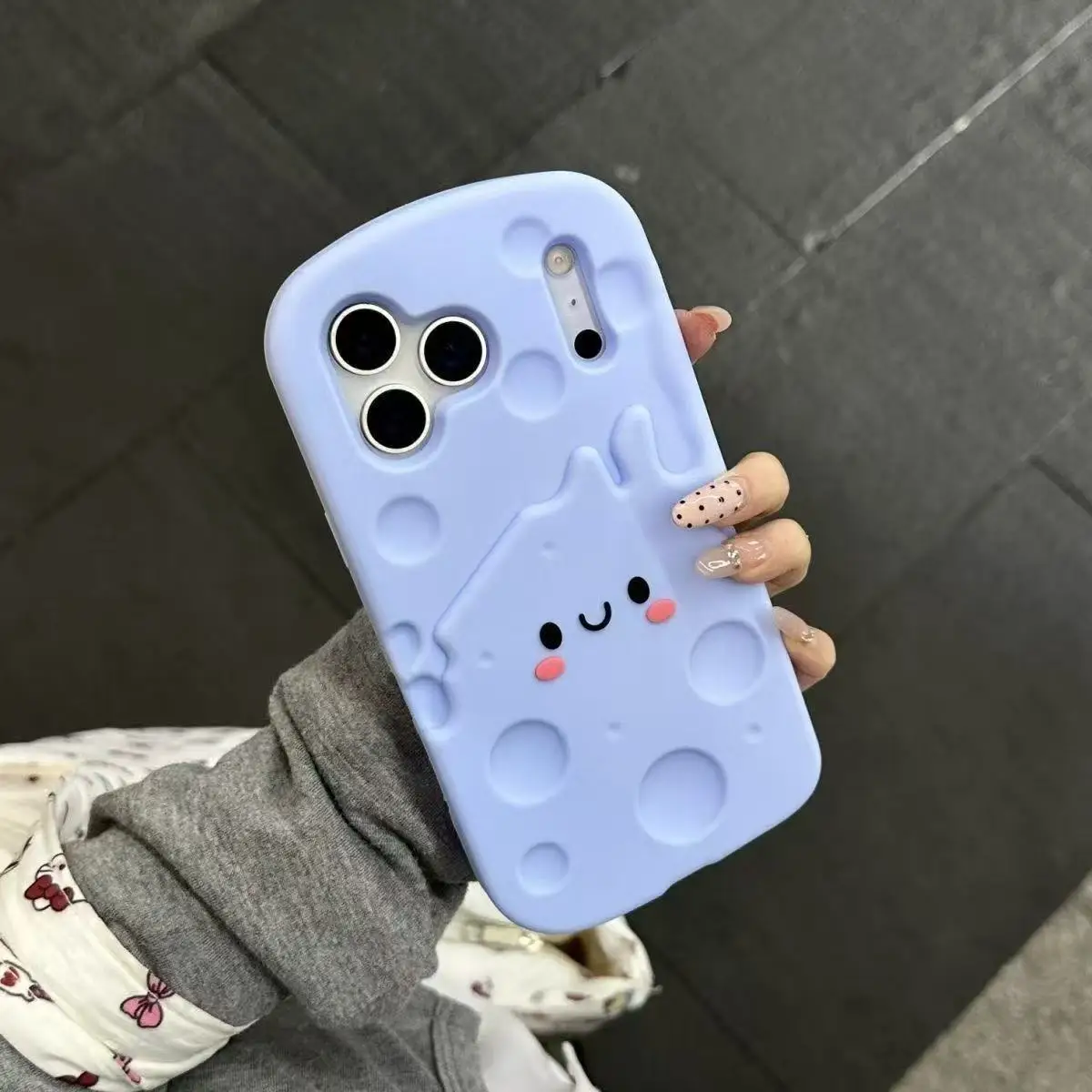 Lovely 3D Cheese Shape Silicone Phone Case Cover