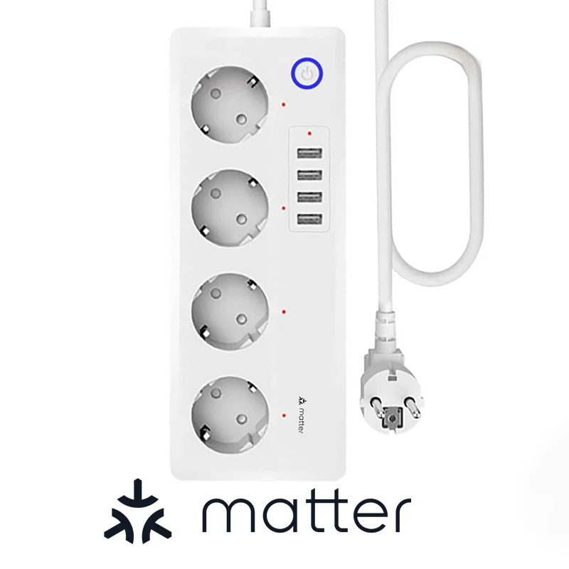 BORUIDAPLS Matter Smart Power Strip EU Plug 16A 6