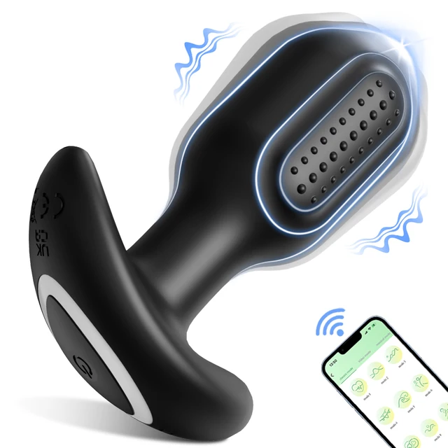 APP-Steuerung Vibrierender Butt Plug für Männer Frauen Anal Vibrator Homosexuell Anal Plug Sexspielzeug für Paare Erwachsene Sexzubehör