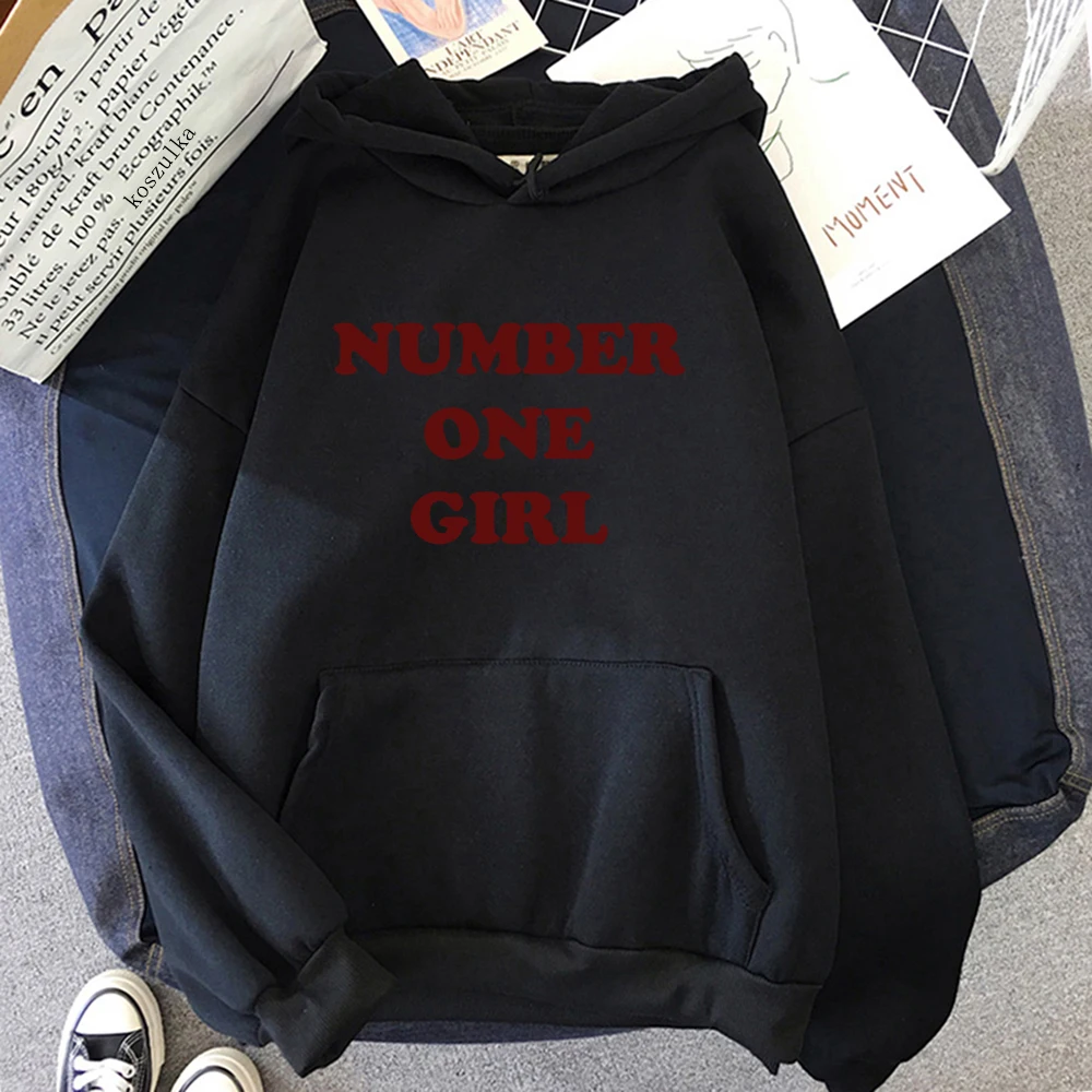 Rosé Number One Girl Hoodie Retro Women Hoodies Kawaii  Clothes Harajuku Aesthetic Autumn Winter Pullover Sweatshirt Vintage 2