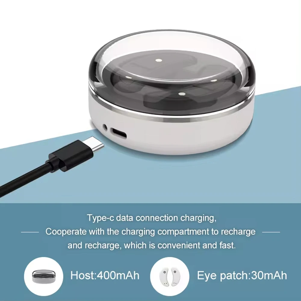 Red Light Therapy Eye Care EMS Eye Massager--Gel Patch Dark Circles Fine Lines Black Bag Removal Eyes Beauty Device Pads