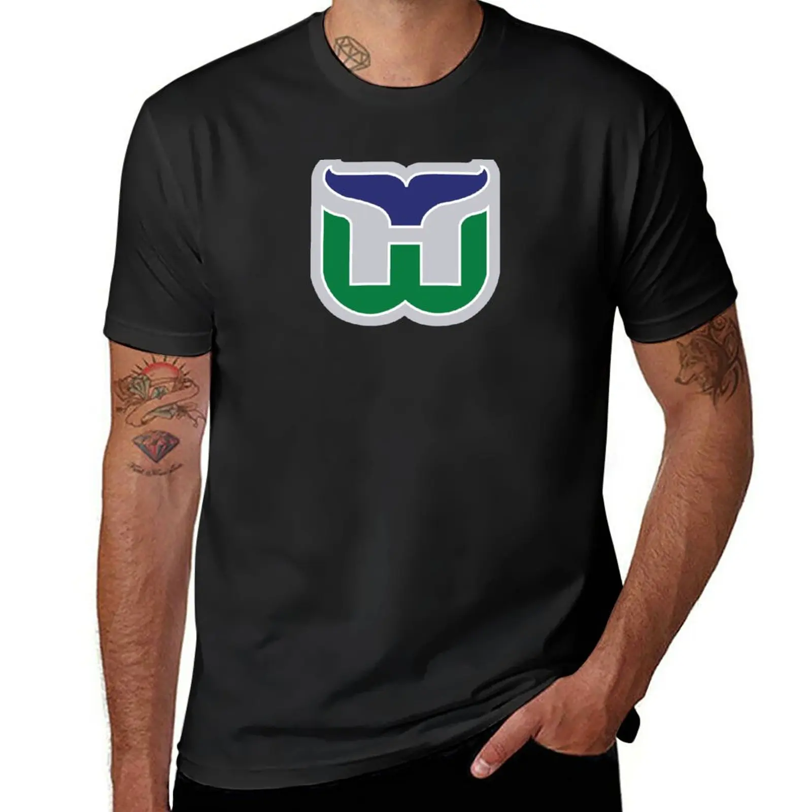 

New Hartford Whalers Hockey T-Shirt kawaii clothes heavyweight t shirts sublime t shirt big and tall t shirts for men