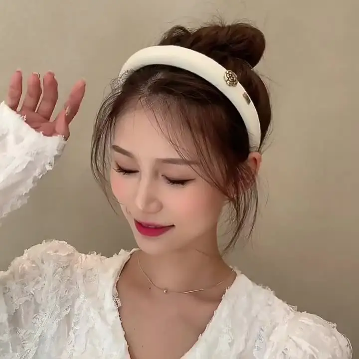 2026 New Fashion Camellia Headband Hair Hoop Hair Bands for  display picture 1