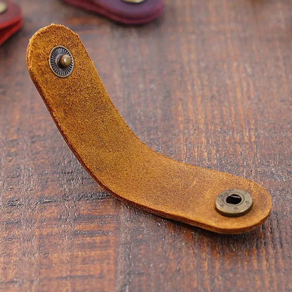 Leather Cable Winder Earphone Accessories Cord Organizer