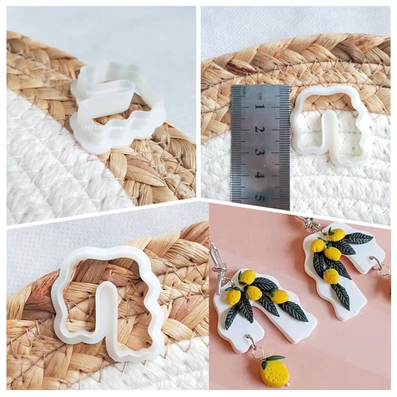 Clay Cutters Soft Pottery Polymer Clay Cutter Pottery DIY INS French Earrings U Pattern Cutting Dies for Earring Jewelry Pendant Making
