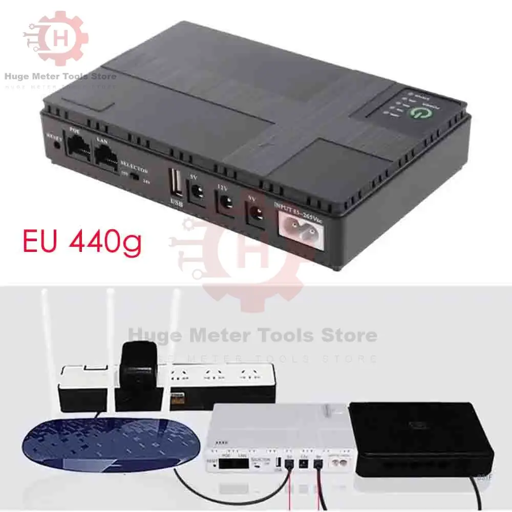 UPS 10400mAh Sine UPS Battery Backup 5V 9V 12V 2A 15V 24V 1A Uninterruptible Power Supply Battery Backup Unit EU Plug uninterruptible power supply portable ups mini ups