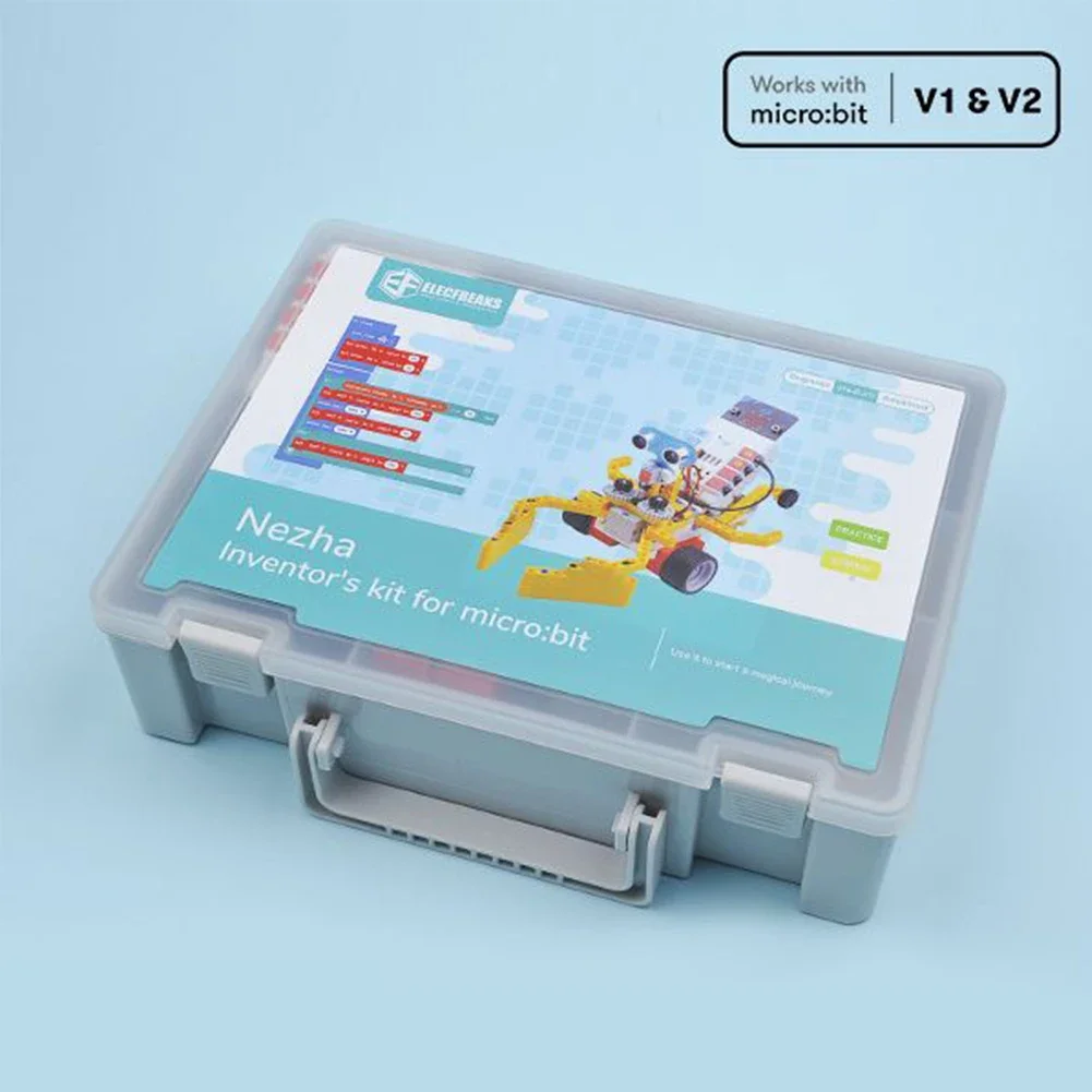 Micro:bit Nezha 48 IN 1 Inventors Kits 400+Building Blocks Support Makecode MicroPython JavaScript C++ Kid Programming Education