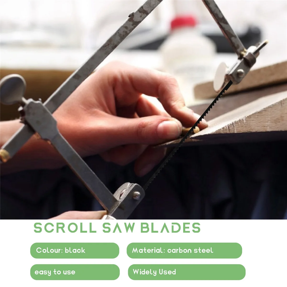 Scroll Saw Blades 127mm Carbon Steel Fretsaw Blades Cross Pin 15/18/24 Teeth Standard Fine Cut Saw 36Pcs Scroll Saw Blades