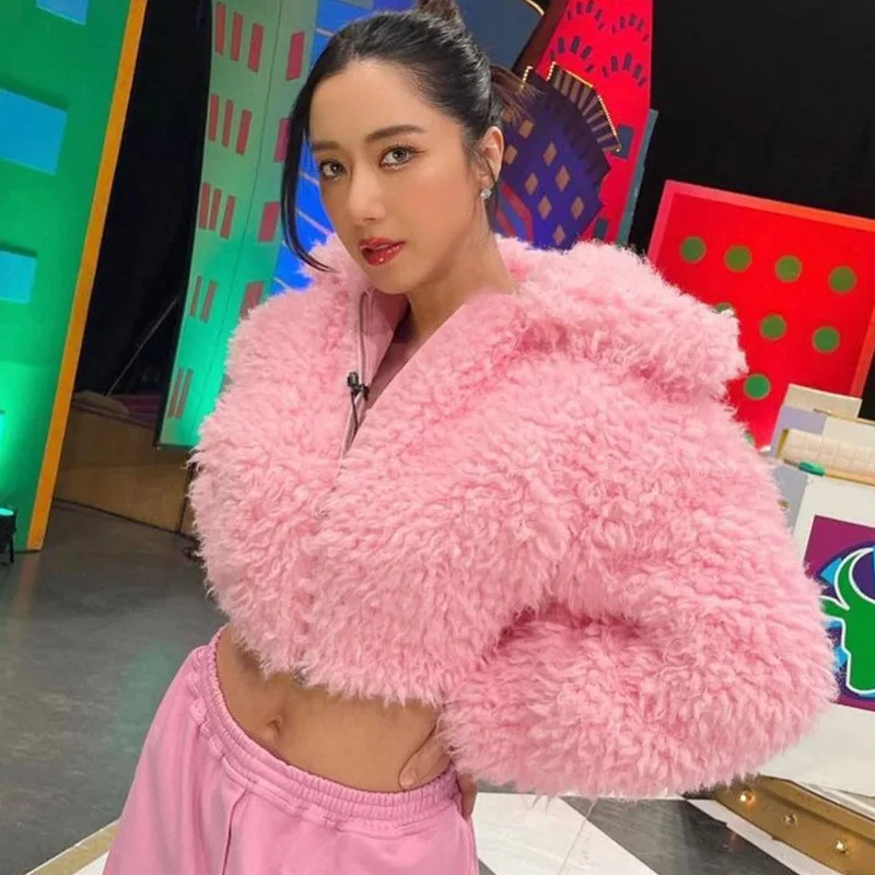 Pink Plush Jacket Image 3