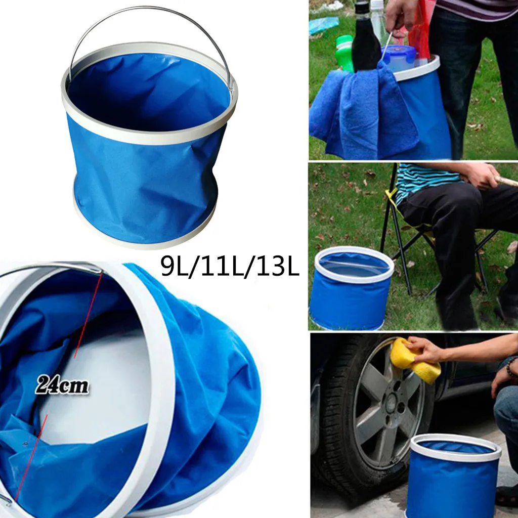 

Thickening Portable Folding Bucket Outdoor Camping Fishing Bucket Car Storage Container Car Wash Mop Bucket Cleaning Tools