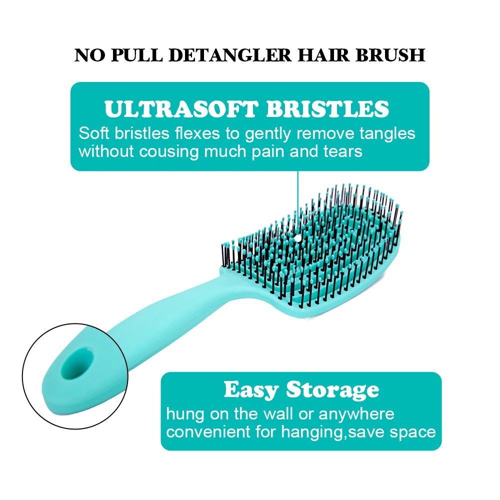 1Pcs Scalp Massage Hair Comb Detangling Brush For Natural 3a/4c Long Thick Curly Black Hair Household Styling Tools For Women 5