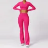 Customized LOGO womens new tight seamless back yoga suit womens casual hip-lifting micro-sports suit  Two piece set 4