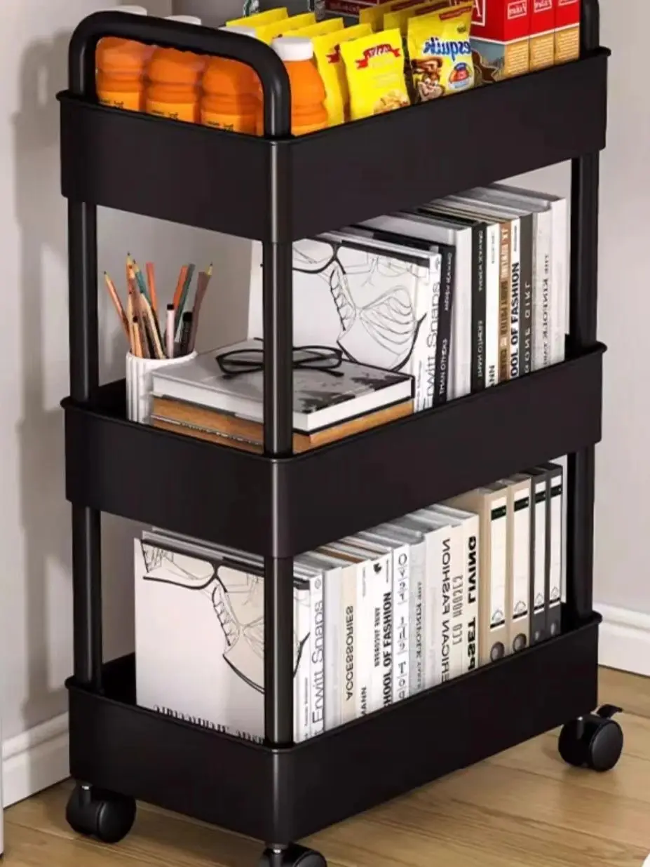 Storage Rack Mobile Trolley Bedroom Multi-Layer Organizer Household Kitchen Multifunctional Cart With Wheels Shelf